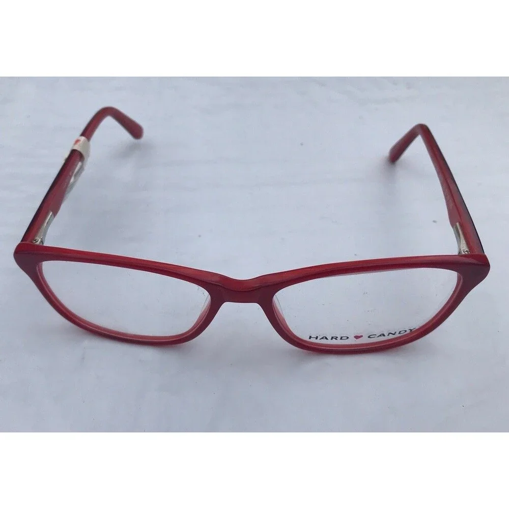 Hard Candy HC39 Acetate Red Plastic Full Rim Frame, Size 53-16-135